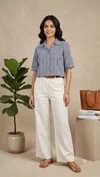 K 960 New Colors By Naisha Cotton Printed Crop Shirt
